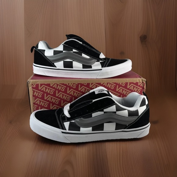 Vans Other - Vans Knu Skool Sneakers Mega Check Black/White VN0009QCCJJ Men 5.5/ Wmn 7